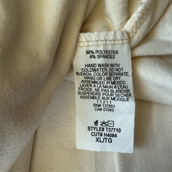 NWT Gaze Square Neck Floral Blouse in Ivory Women’s Size XL - Picture 7 of 8